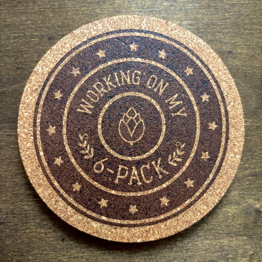 Funny Laser Engraved Cork Coaster #6
